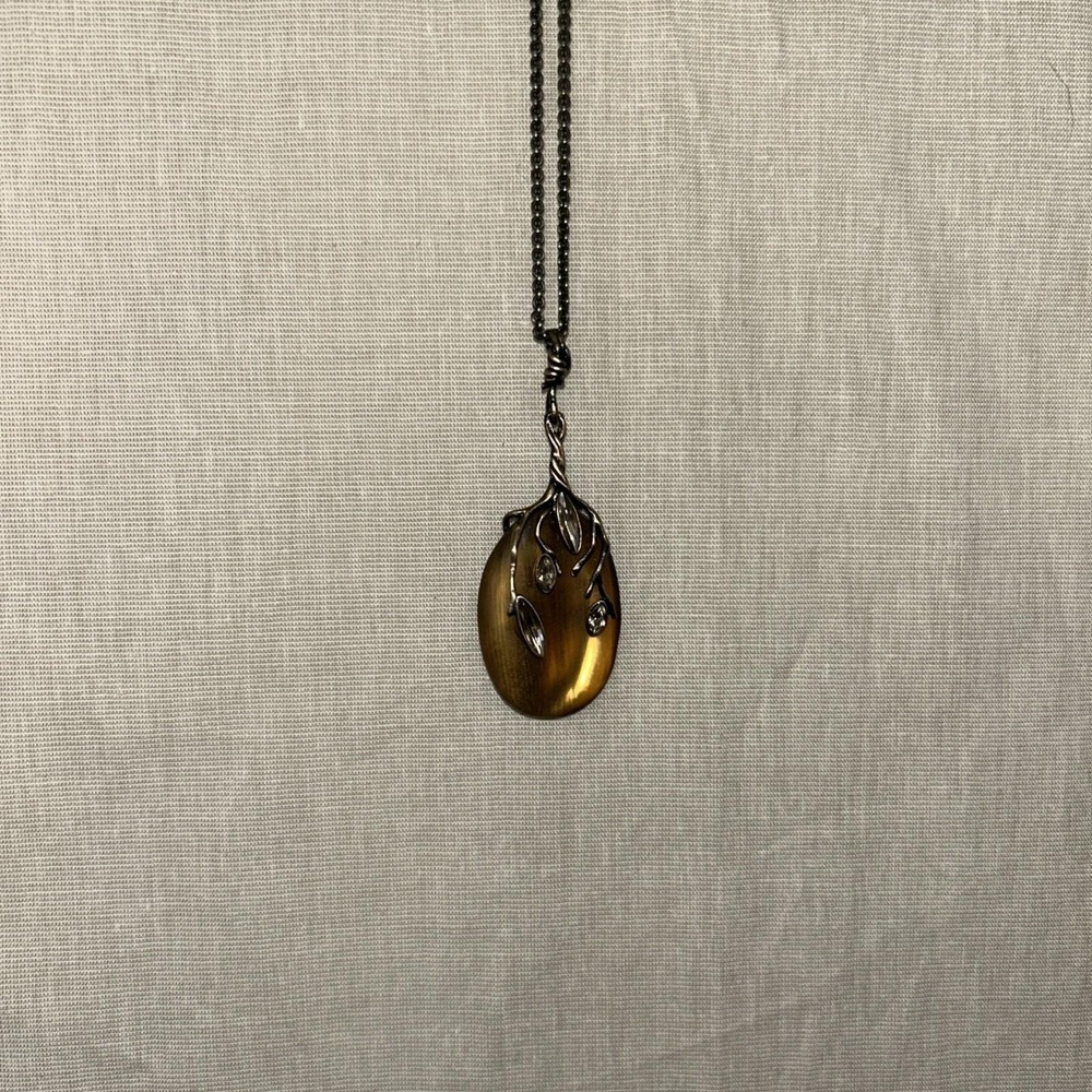 Alexis Bittar Gold/Yellow Lucite With Crystal Necklace
